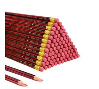 Akfldms 100Pcs Sketch Pencil Wooden Lead Pencils HB Pencil with Eraser Children Drawing Pencil School Writing Stationery