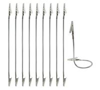 Akfldms 10pcs Double-Ended Alligator Clips Bendable Double-Sided Clips for Photos, Crafts, DIY, Memo Cards (11inch/28cm)