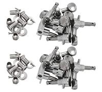 Akfldms 12X Fleur Tuning Pegs/Strings for / / Acoustic Guitar 6L Silver