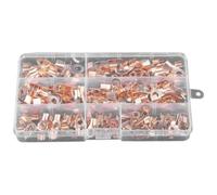 Akfldms 160PCS 10A-50A Open Crimp Ring Connector OT Cable Electrical Wire Terminal Copper Lugs Terminal Connectors Kit