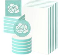 Akfldms 18 Pcs Rubber Stamp Carving Blocks Linoleum Blocks 4"X6" and 2"X2" Round Square Rectangle Block Carving Kit for DIY C