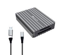 Akfldms 2 in 1 Cfexpress A&B Double-Sided Card Reader Cfexpress Card Adapter USB3.2 10gbps Suitable for Computers and Notebook