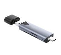Akfldms 2 in 1 Type-C/USB 3.0 Card Reader TF/SD Card Reader High Speed Card Reader for PC Laptop Cameras Accessories