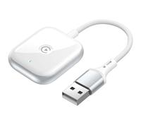 Akfldms 2 in 1 Wireless Carplay Adapter Wired to Wireless Adapter Car AI Box Plug & Play Mini Car Play Adapter White