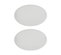 Akfldms 2 PCS Retro Placemat European French Style Oval Insulation Mat Ins Waterproof and Oil-Proof PU Leather Western Dining Table Mat Home E