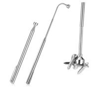 Akfldms 2 Piece 5lb Flexible Magnetic Pickup Tool Set, Telescopic Magnetic Grabber Magnetic Pickup Tool with Pocket Clip