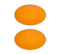 Akfldms 2 Piece Retro Placemat European French Style Oval Insulation Mat PU Leather Western Dining Table Mat Home H