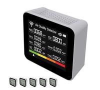 Akfldms 20-in-1 Tuya WiFi Air Quality Detector CO/CO2/TVOC/HCHO/PM2.5/PM1.0/PM10/Temp/Humidity 5Pcs Subunits