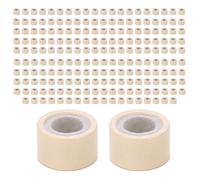 Akfldms 200 PCS 5mm Blonde Color Silicone Lined Micro Rings Links Beads Linkies For Hair Extensions