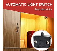 Akfldms 24Pcs Door Led Switch for Closet Light,Normally Closed Cabinet Electrical Lamp Switches,for Closet Pantry Cabinet Black