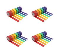 Akfldms 24x Colored Masking Tape,Colored Painters Tape 6 Different Color Rolls - Masking Tape 1 Inch x 13 Yards (2.4cm x 12M)
