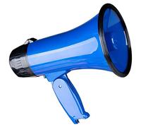 Akfldms 25 Watt Compact Speaker PA Bullhorn - with Built-in Siren, Voice Recorder, Bottle Opener,Blue