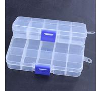 Akfldms 2Pcs 10-Slot Portable Plastic Resistors Electronic Component Case Box