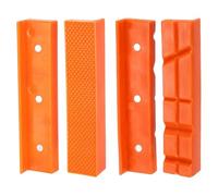 Akfldms 2set Magnetic Vise Jaws 5 Inch Magnet Plain Grooves & V-Grooves Soft Rubber Bench Jaw Pads Covers Multi-Purpose Protector Woodworking Jewelry Making Plumbing