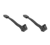 Akfldms 2X 16Pin Video Card Elbow 12VHPWR Straight Head Turning Head PCIE 5.0 Elbow Cable 12+4P 90 Degree Elbow,Without Sleeve