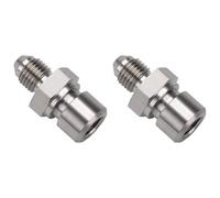 Akfldms 2X 4AN Male to M10x1.0 Metric Inverted Flare Female Brake Line Adapter Fitting Stainless Steel