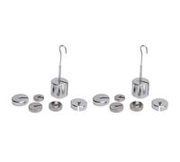 Akfldms 2X Laboratory Slotted Mass Kit, Slotted Weights, Easy to Use Portable Chrome Steel High for Classroom