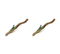 Akfldms 2X Reptile Branches for Climbing Bearded Dragon Branch Natural Non-Slip Habitat Decorations Reptile Decor