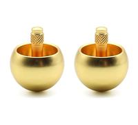 Akfldms 2X Tippe Top Metal Flip Over Top Stainless Steel Top Amazing Toy Gift, Golden