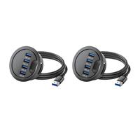 Akfldms 2X USB Hub Card Reader Computer USB Desktop Docking Station 3.0 Quad Port HUB Desktop Hub Splitter