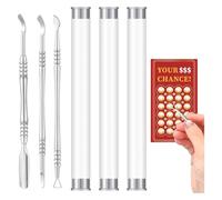 Akfldms 3 Pcs Metal Lottery Ticket Scratcher with Storage Box Lottery Ticket Scratcher Tool Lottery Ticket Holders for Adults