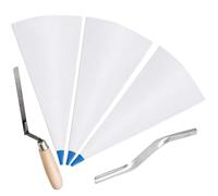 Akfldms 3 Pcs Tile Grout Masonry Mortar Bag with Brick Jointer and Pointers Caulking Bag for Masonry Tile Installation