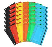 Akfldms 30Pack Pencil Pouch Bulk, Pencil Pouch for 3 Ring Binder, Zipper Pencil Pouch Bulk for School Home and