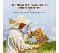 Akfldms 30pcs Beeswax Sheets for Beekeeping, Yellow Waxed Coated Foundation Sheets, Natural Honeycomb Wax for Candle Making DIY