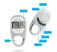 Akfldms 3D Induction Pedometer Step Counting Accurate Pedometer Portable Mini Fitness Walking Steps Counting