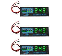 Akfldms 3X 18650 Li-Ion Lipo Lithium Test 7-55V Acid Battery Level Indicator Tester Meter Module Capacity VoltageMeter,B