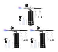Akfldms 3X Airbrush Kit Rechargeable Cordless Airbrush Compressor,30PSI High Pressure, Handheld Airbrush,Airbrush Set