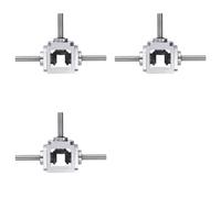 Akfldms 3X Gear-Box 90 Degree Right Angle Bevel- 1:1 Reversing Double Output Shaft 1 Module 20 Teeth Bevel Gear