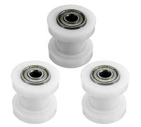 Akfldms 3X Off-Road Motorcycle Retrofit Chain Guide Sprocket Chain Tensioner Rolling Wheel for the XR CRF KLX110 (White)