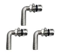 Akfldms 3X Stainless Steel 90° Bend Breather Vent 3/5inch - Boat/Truck/Car Gas Tank,2 Holes