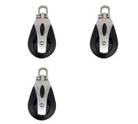 Akfldms 3X Stainless Steel Pulley Nylon Sailboat Plain Bearing Sheave Block Marine Rope Runner Boat Accessory