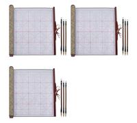 Akfldms 3X Water Writing Magic Cloth Inkless Chinese Calligraphy Set of 9 Traditional Calligraphy Writing Brush Pens Set 2
