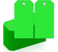 Akfldms 4 3/4In X 2 3/8In Neon Shipping Tags Blank Heavy Duty Hang Tags with Reinforced Holes Writable Luggage Tags, Easy to Use A