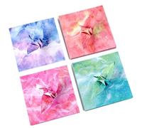 Akfldms 4 Designs Kit for Scrapbook Decor Origami Paper, 400 Sheets Fantasy Starry- Double Sided