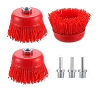 Akfldms 4" Nylon Filament Brush 4 Inch Abrasive Nylon Bristle Cup Brushes Wire Wheel for Angle Grinder