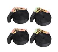 Akfldms 4 Pack 20 FT Ratchet Tie Downs Straps 6M X25mm Endless Ratchet Strap Heavy Duty Cam Buckles Strap for Motorcycles,Car