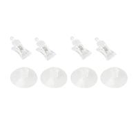 Akfldms 4 PCS 47mm Clear Plastic Wall Suction Cup Clip Clamp