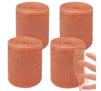 Akfldms 4-Piece Copper Mesh Rodent Control Kit 5 X 33inch Rust-Proof Copper Mesh Roll for Gardening Seals Water Openings