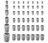 Akfldms 42PCS Extended Round -Handle Wedge Safety Metal Wedge Hammer Handle Wedges Steel Wedge (6 Sizes)