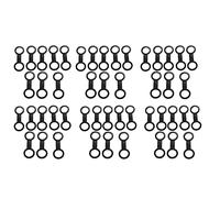 Akfldms 48x Scuba Diving Dive Snorkeling Silicone Snorkel Mask Strap Keeper Holder Clips Retainer Attachment Gear Spare Black