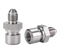 Akfldms 4AN Male to Inverted Flare Female 3/8-24 3/16" Brake Line Adapter Fitting Stainless Steel 2PCS