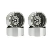 Akfldms 4PCS 1.9Inch Metal Beadlock Wheel Hub Rim for 1/10 RC Crawler Car Titanium