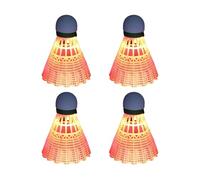 Akfldms 4Pcs Badminton Balls LED Foamed Plastic Sport Badminton Light-Up Shuttlecocks Badminton Set Red