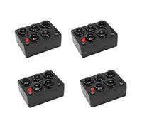 Akfldms 4X Black Resistance Box Iron Variable Decade Resistor Resistance Box 0-9999.9 Ohm 165X125X60mm ForPhysical Teaching