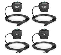Akfldms 4X Dash Cam OBD Hardwire Kit, Dash Camera USB Type C Hardwire Kit with OBD Power Cable for Dashcam 12-24V to 5V/3A