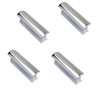 Akfldms 4X Guitar Slide Steel Solid Stainless Tone Bar Hawaiian Slider for Acoustic Electric Guitar Instruments(Chrome Color)